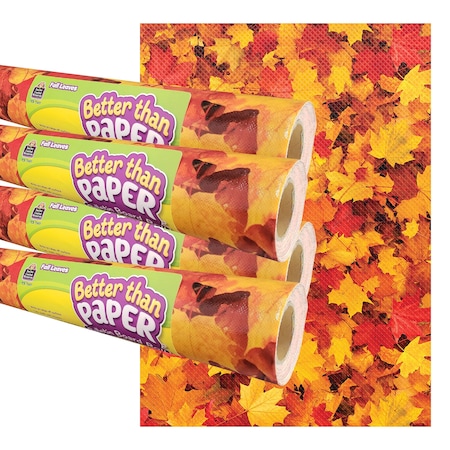 Teacher Created Resources Fall Leaves Better Than Paper Bulletin Board Roll, 4ft. x 12ft., 4PK TCR32440